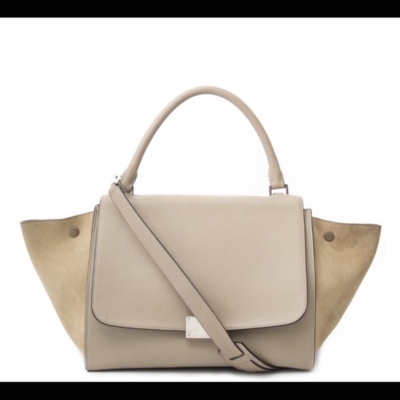 Celine | Bags | Celine Trapeze Two Tone Beige Tote | Poshmark